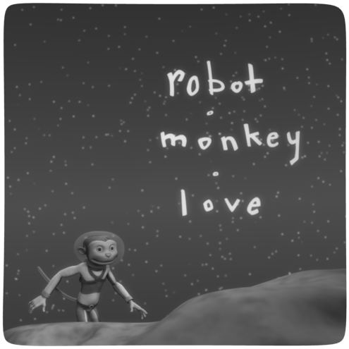 robot - monkey - love
